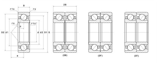 Радиально-упорный шарикоподшипник однорядный или для парного монтажа (дуплексы) NTN 7328BG