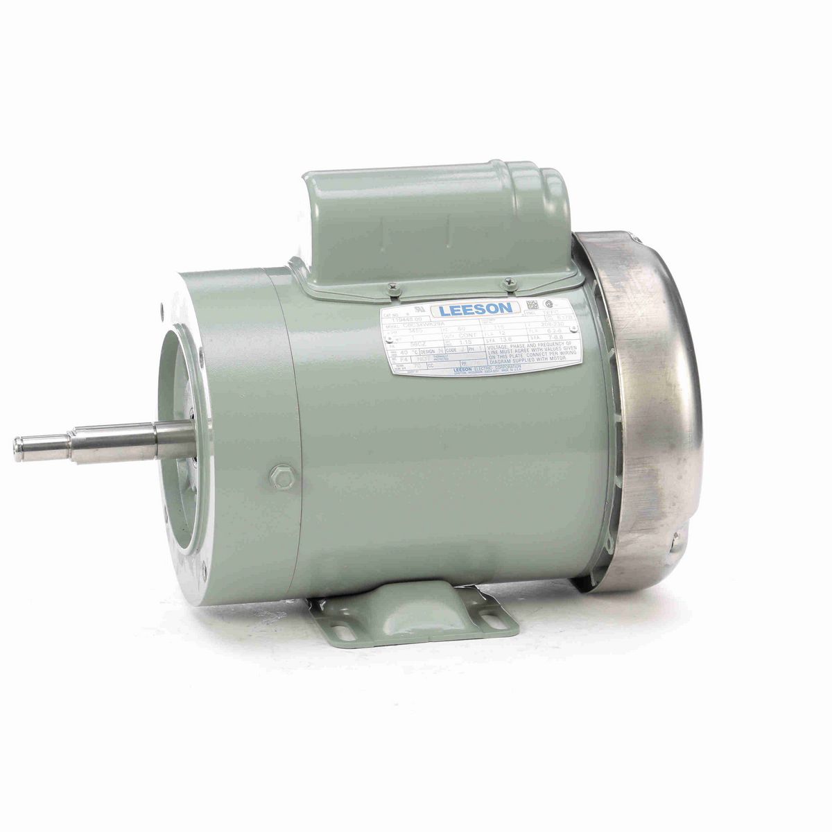 LEESON General Purpose Farm Duty Motor, 1 HP, 1 Ph, 60 Hz, 115/230 V, 3600 RPM, 56CZ Frame, TEFC - 119448.00