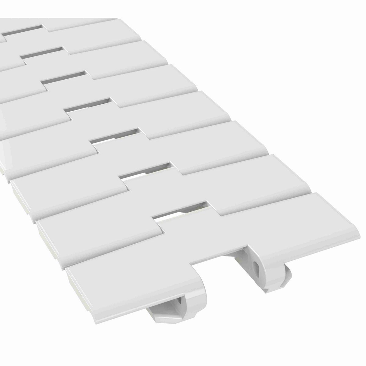 Rexnord 879TAB Side-flexing Solid Top, Material: Silver Platinum Series, Width: 4.5in, Pitch: 1.5in - 81430462