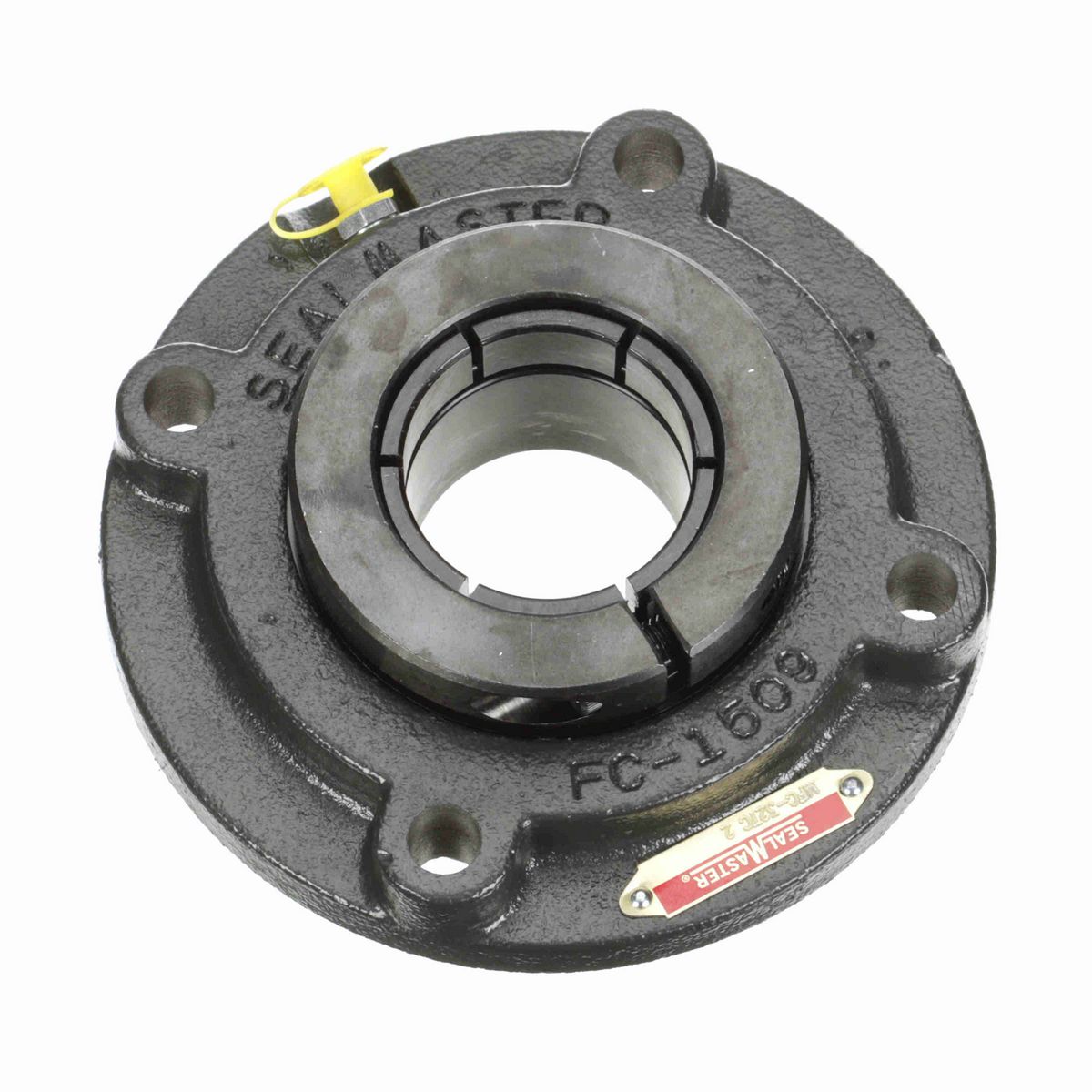 Sealmaster Mounted Cast Iron Flange Cartridge Ball Bearing - 52100 Bearing Steel, Black Oxided - Concentric Lock - MFC-32TC