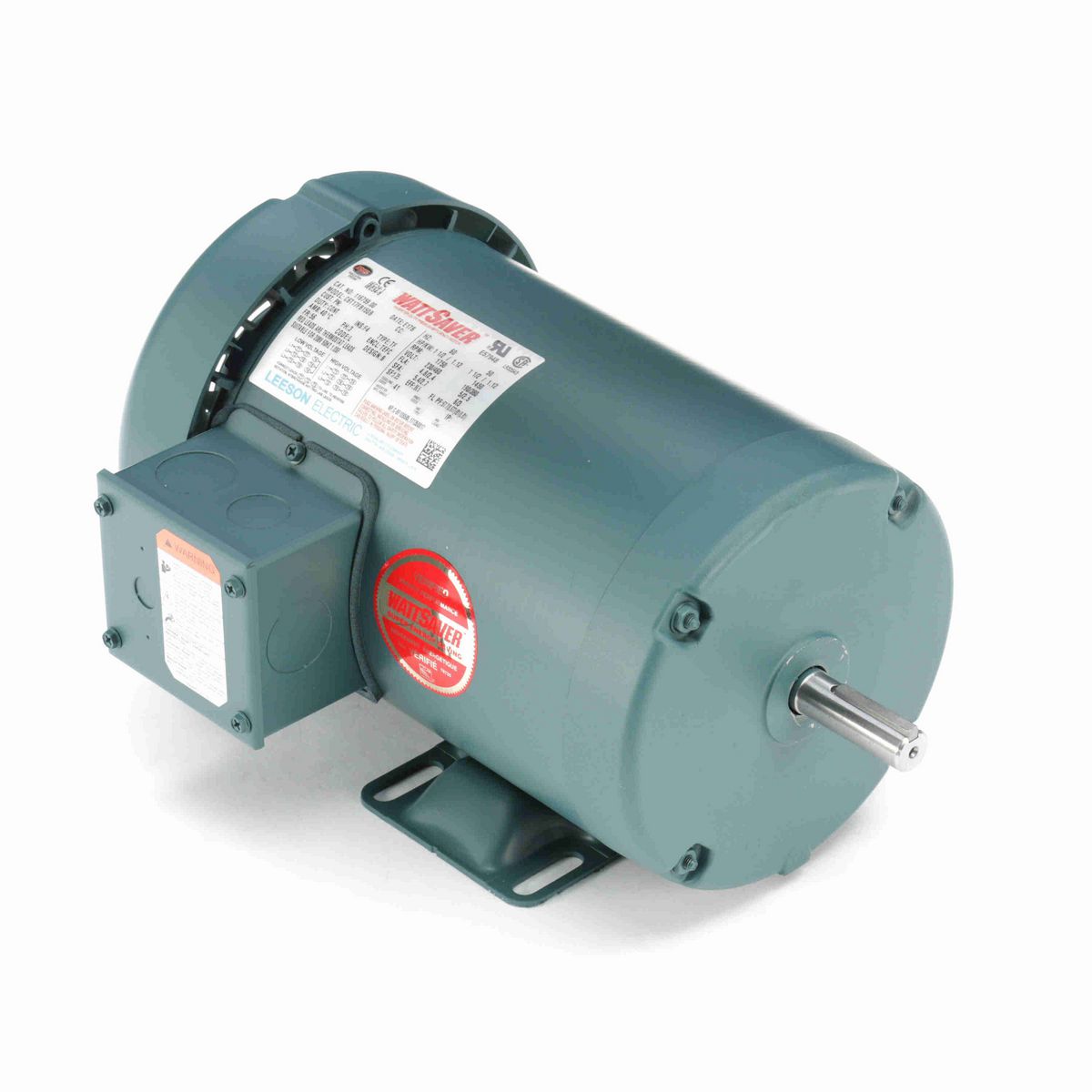 LEESON WATTSAVER® General Purpose Motor, 1.50 & 1.50 HP, 3 Ph, 60 & 50 Hz, 230/460 & 190/380 V, 1800 & 1500 RPM, 56 Frame, TEFC - 116759.00