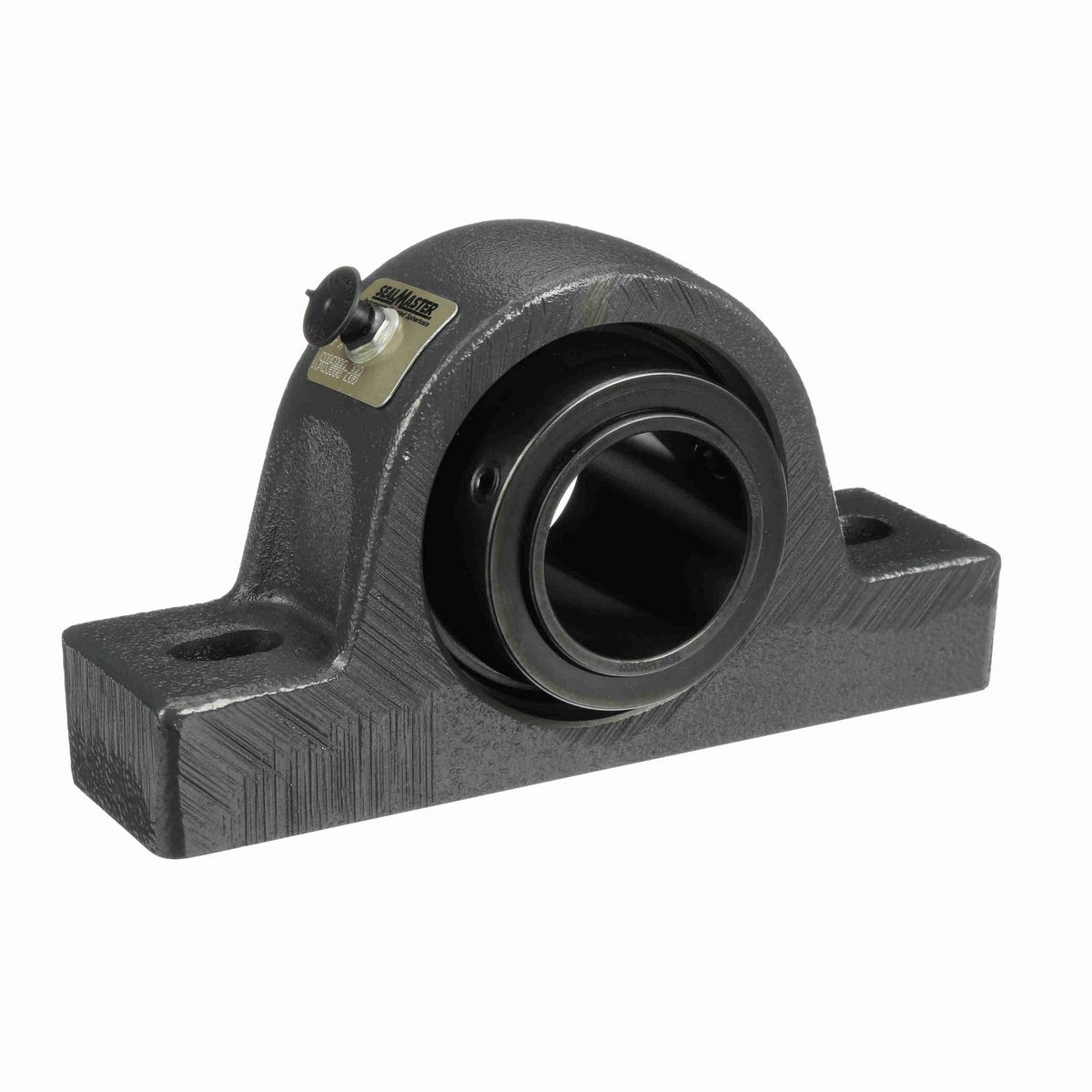 Sealmaster Mounted Cast Iron Two Bolt Pillow Block Spherical Roller - 52100 Bearing Steel, Black Oxided - Collar Mount Lock - USRB5000-200