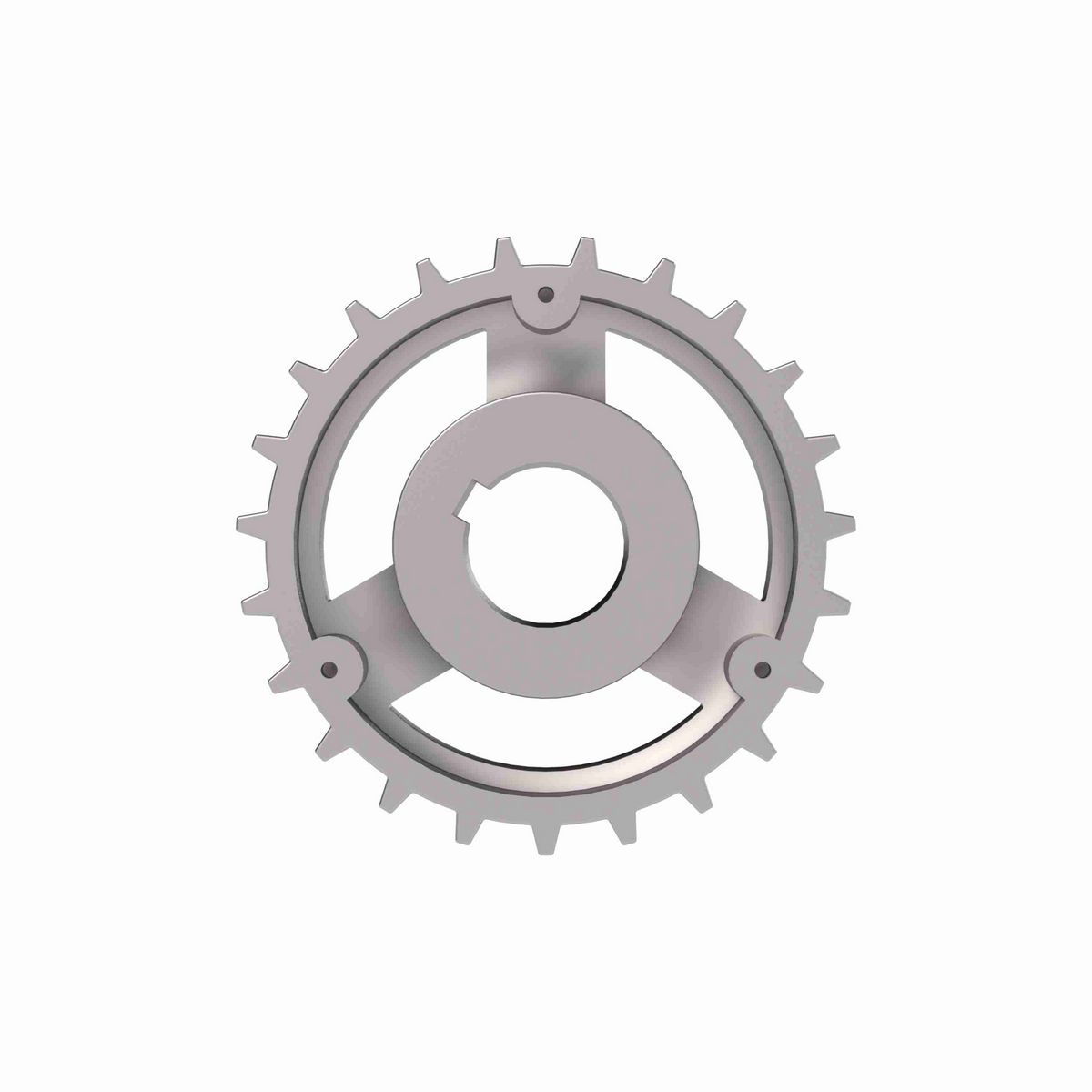 Rexnord 820 Series Solid One Piece Cast Iron Sprocket with 23 Teeth and a 1in Round Shaft-Ready Bore with Keyway & Setscrew - 401-161-13