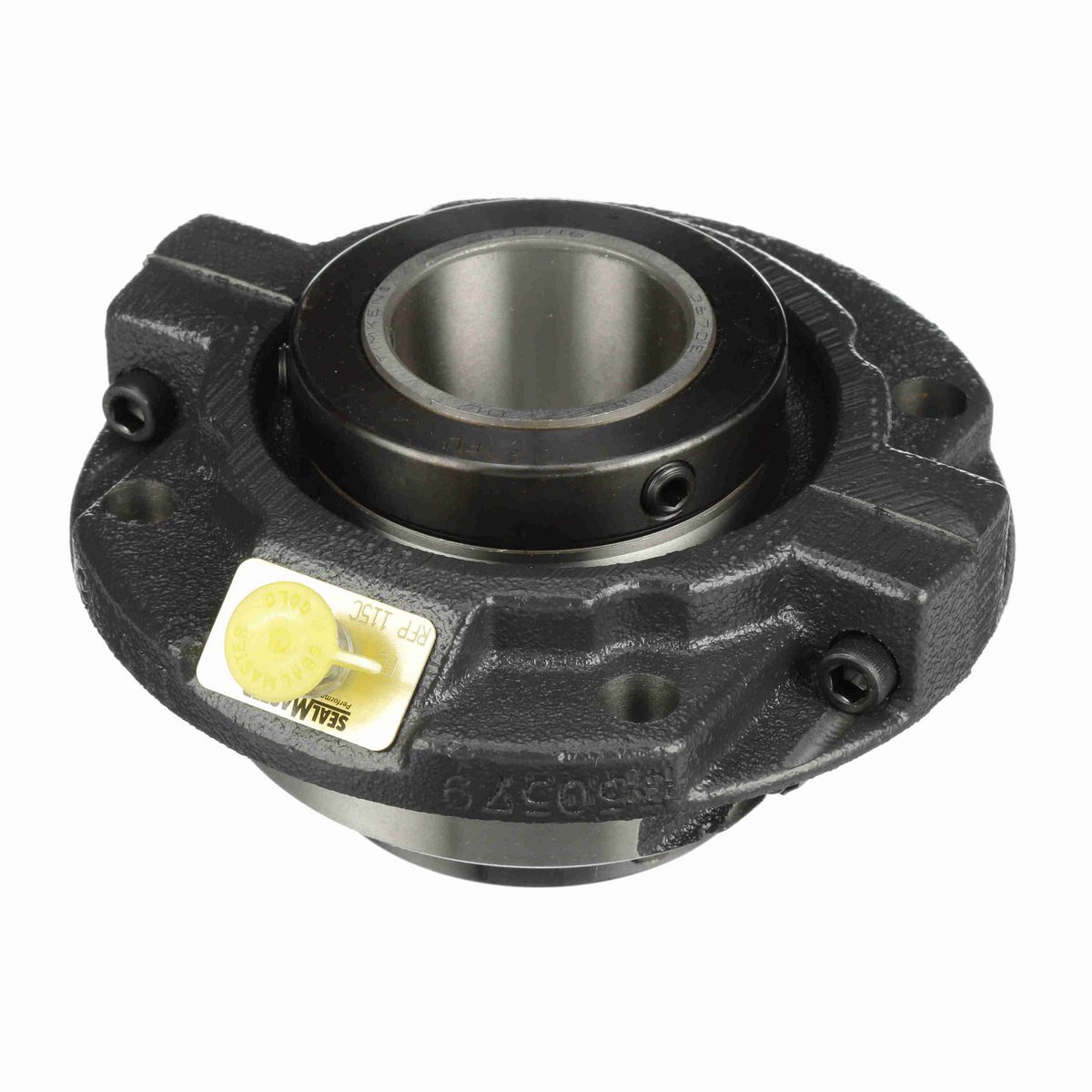 Sealmaster Mounted Cast Iron Piloted Flange Tapered Roller - 52100 Bearing Steel - Double Collar Mount Lock - RFP 115C