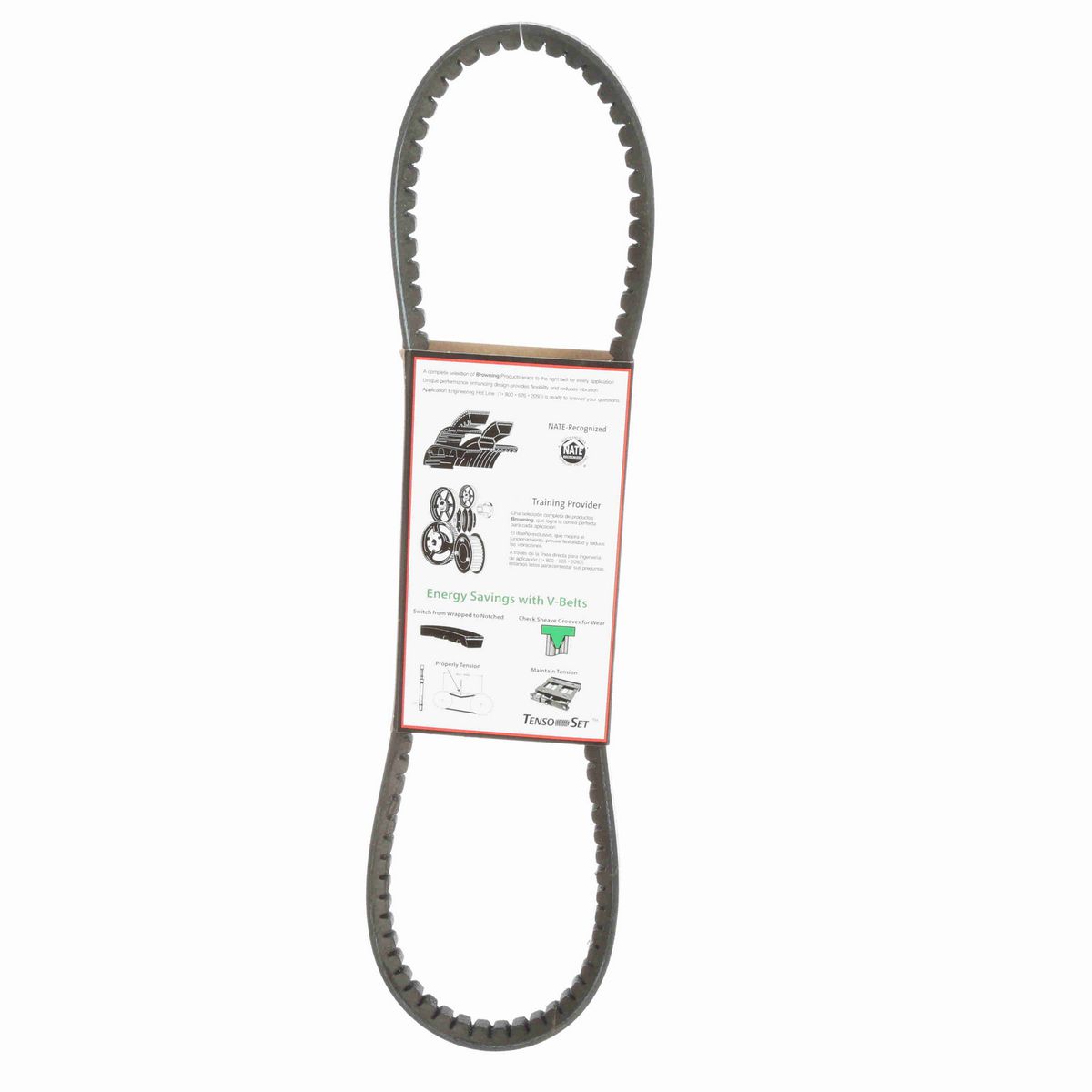 Browning EPDM Notched Belt 98% Efficient - AX34