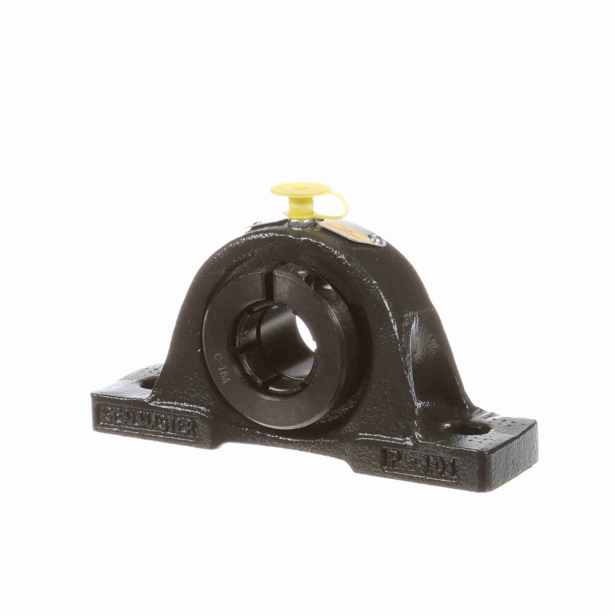 Sealmaster Mounted Cast Iron Two Bolt Pillow Block Ball Bearing - 52100 Bearing Steel, Black Oxided - Concentric Lock - Air Handling Housing Fit, Noise Tested - NP-16T CXU