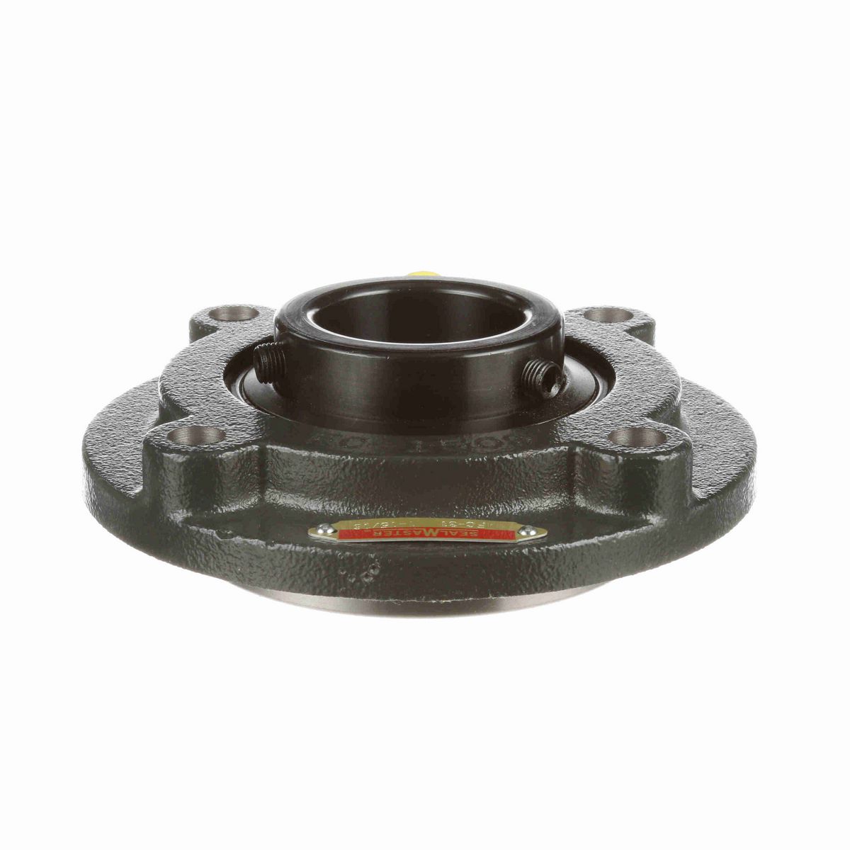 Sealmaster Mounted Cast Iron Flange Cartridge Ball Bearing - 52100 Bearing Steel, Black Oxided - Setscrew Lock - MFC-31