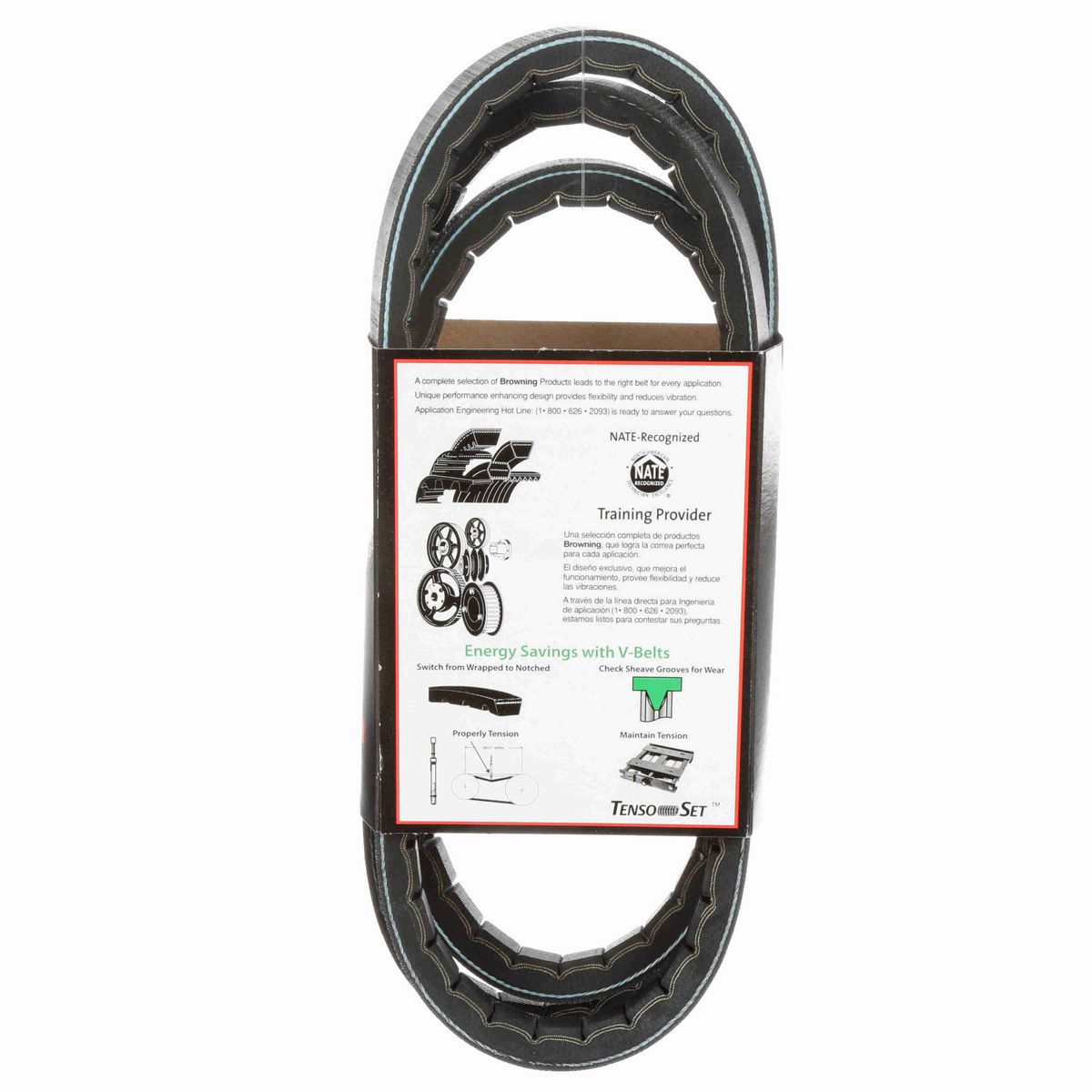 Browning EPDM Notched Belt 98% Efficient - 5VX850