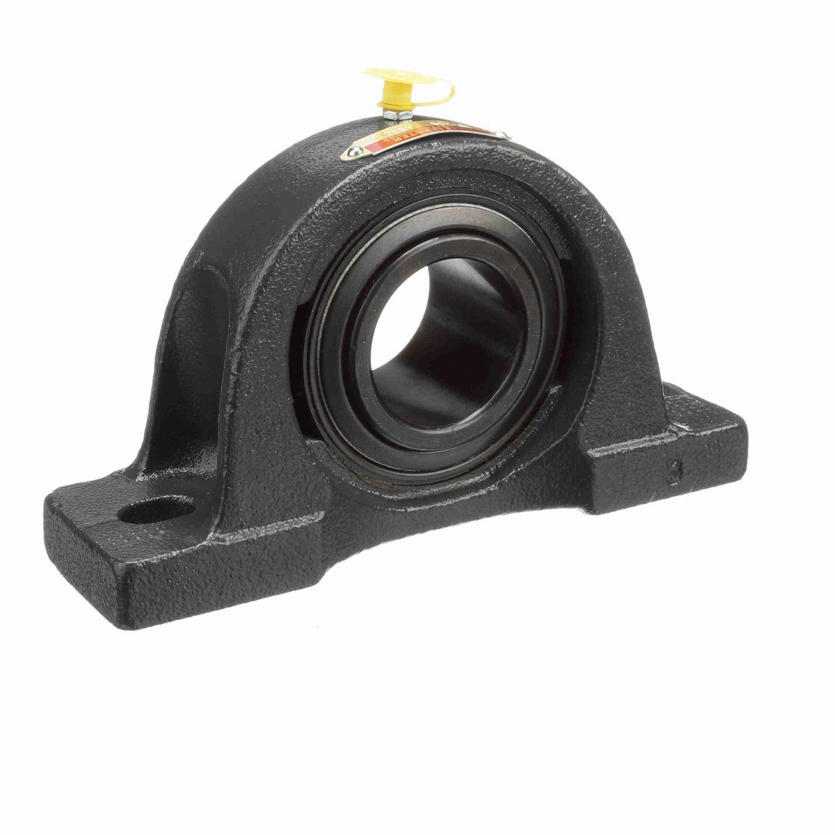 Sealmaster Mounted Cast Iron Two Bolt Pillow Block Ball Bearing - 52100 Bearing Steel, Black Oxided - Setscrew Lock - NP-209