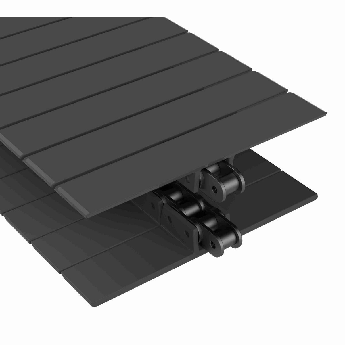 Rexnord 963 Straight Running Solid Top, Material: Black Wear Resistant, Width: 7.5in, Pitch: 1.5in - 81405204