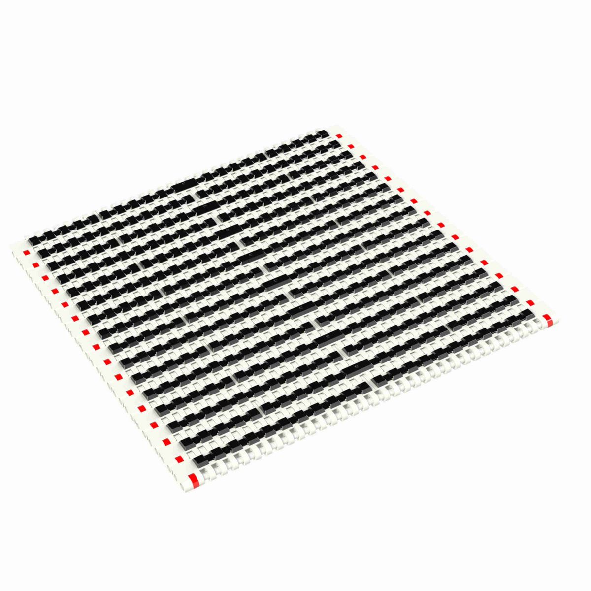 Rexnord 8505 RubberTop® Straight Running RubberTop®, Material: White High Temperature, Width: 24in, Pitch: 0.75in - 10343057