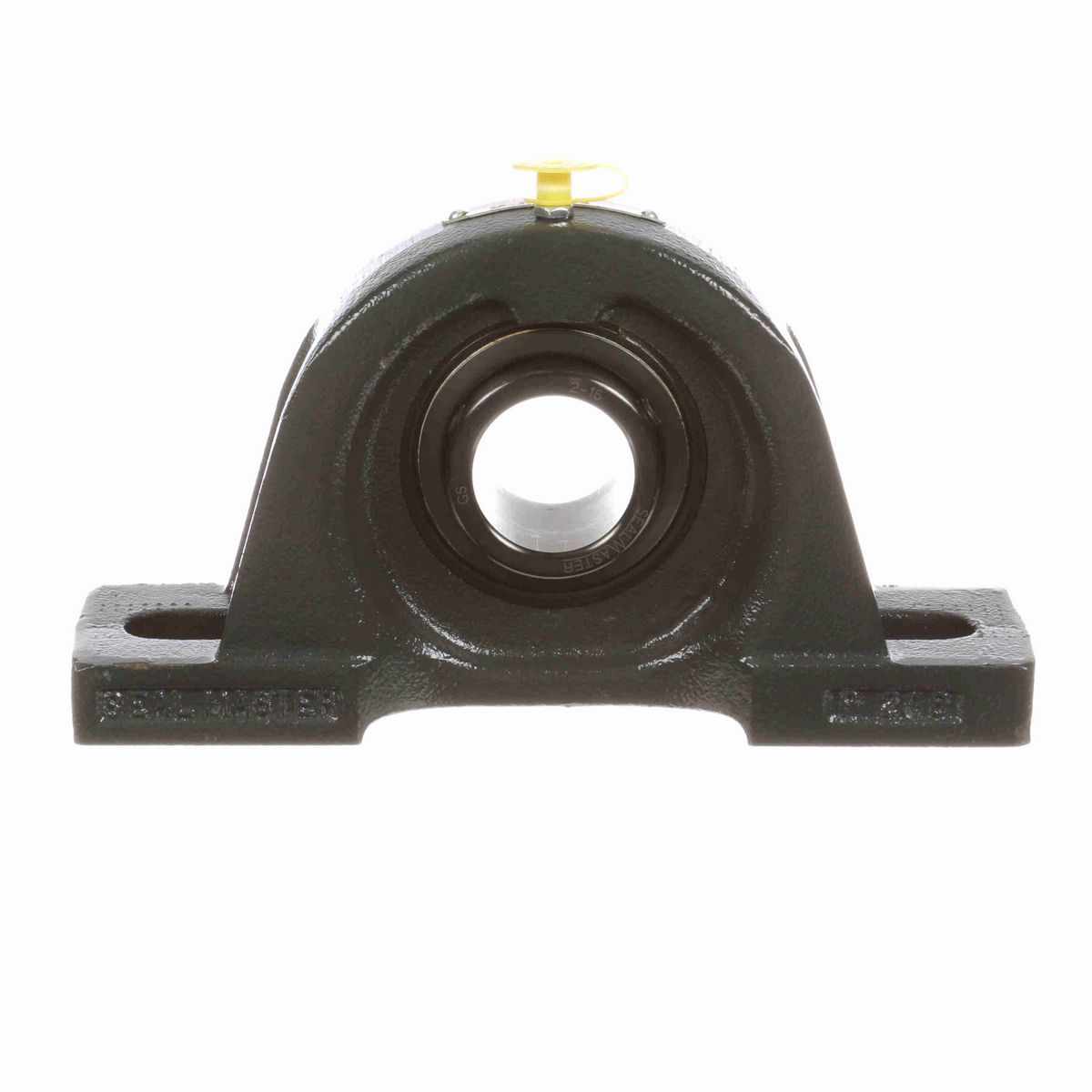 Sealmaster Mounted Cast Iron Two Bolt Pillow Block Ball Bearing - 52100 Bearing Steel, Black Oxided - Setscrew Lock - SP-22