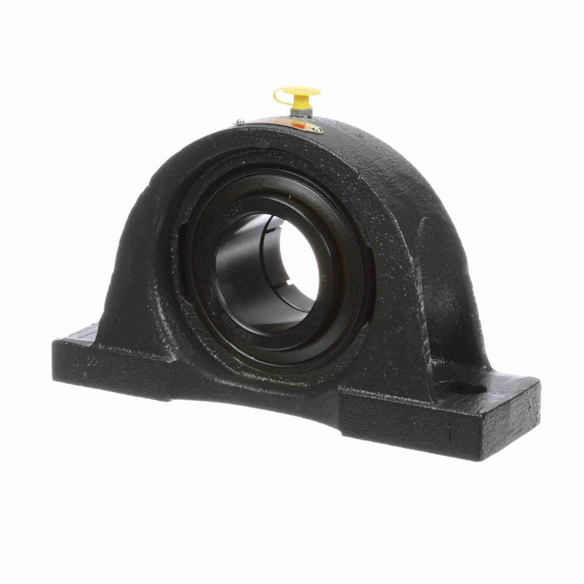 Sealmaster Mounted Cast Iron Two Bolt Pillow Block Ball Bearing - 52100 Bearing Steel, Black Oxided - Concentric Lock - NP-36T