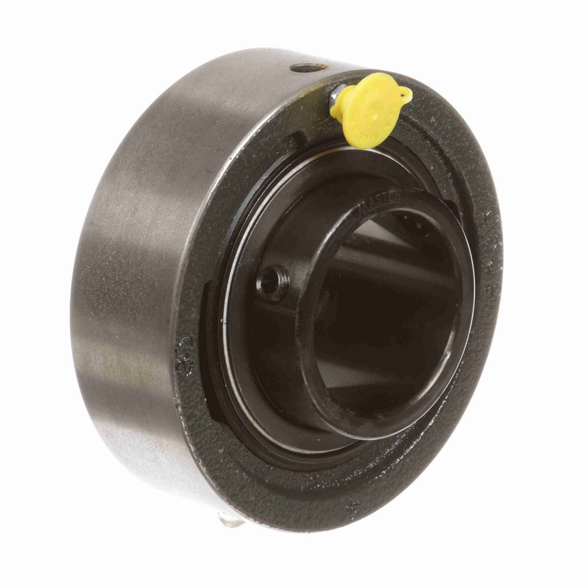 Sealmaster Mounted Cast Iron Cylindrical Cartridge Ball Bearing - 52100 Bearing Steel, Black Oxided - Setscrew Lock - SC-210