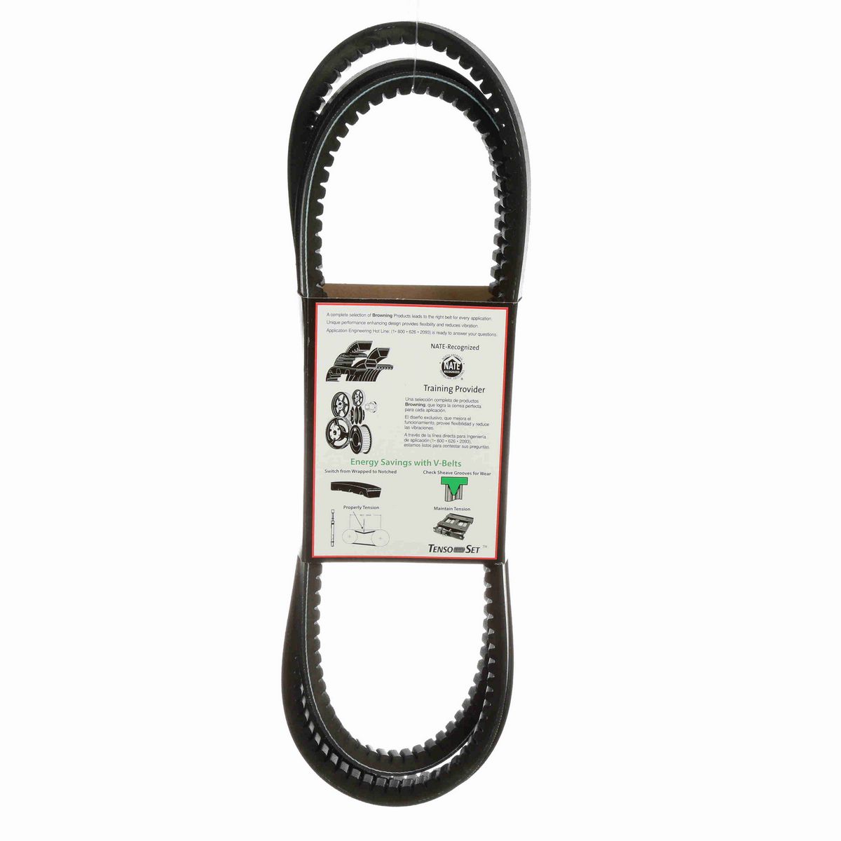 Browning EPDM Notched Belt 98% Efficient - BX116
