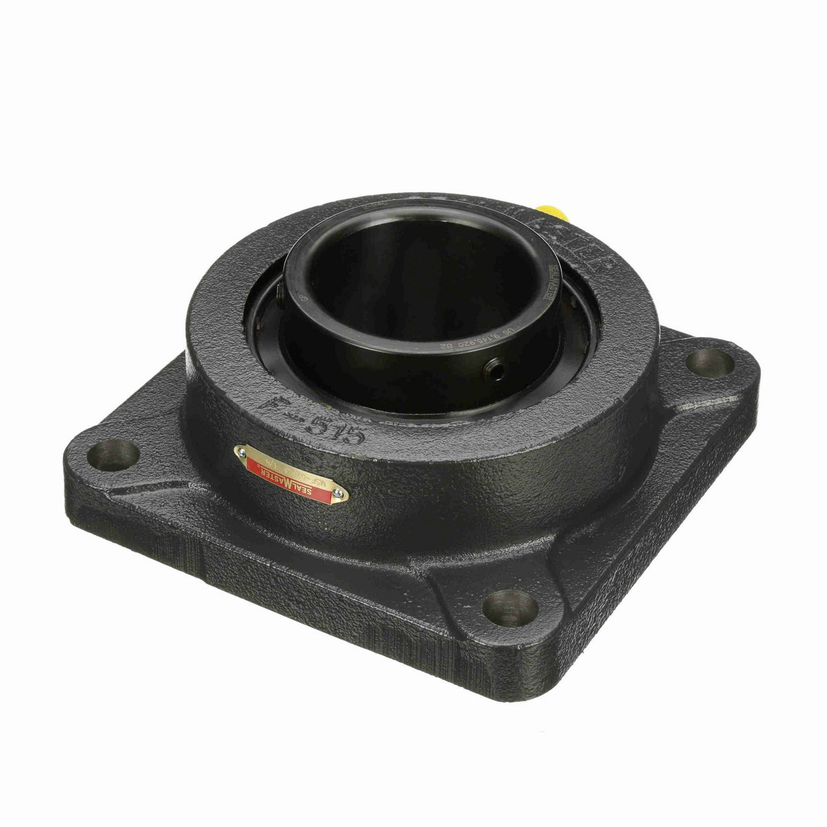 Sealmaster Mounted Cast Iron Four Bolt Flange Ball Bearing - 52100 Bearing Steel, Black Oxided - Setscrew Lock - MSF-52C