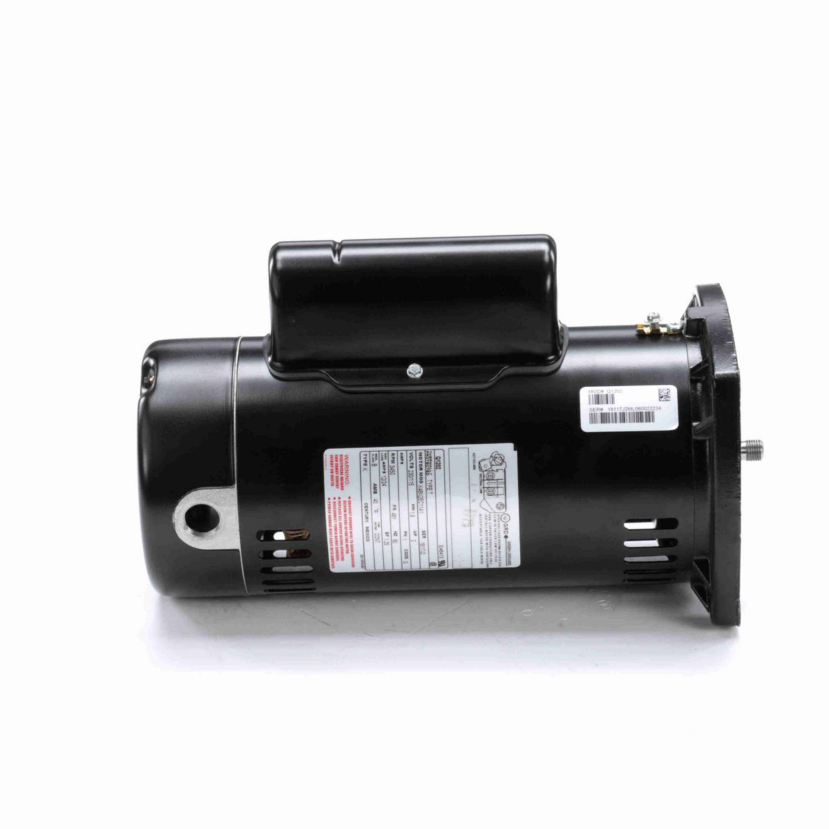 Century Jet Pump Motor, 2 HP, 1 Ph, 60 Hz, 230/115 V, 3600 RPM, 48Y Frame, ODP - Q1202
