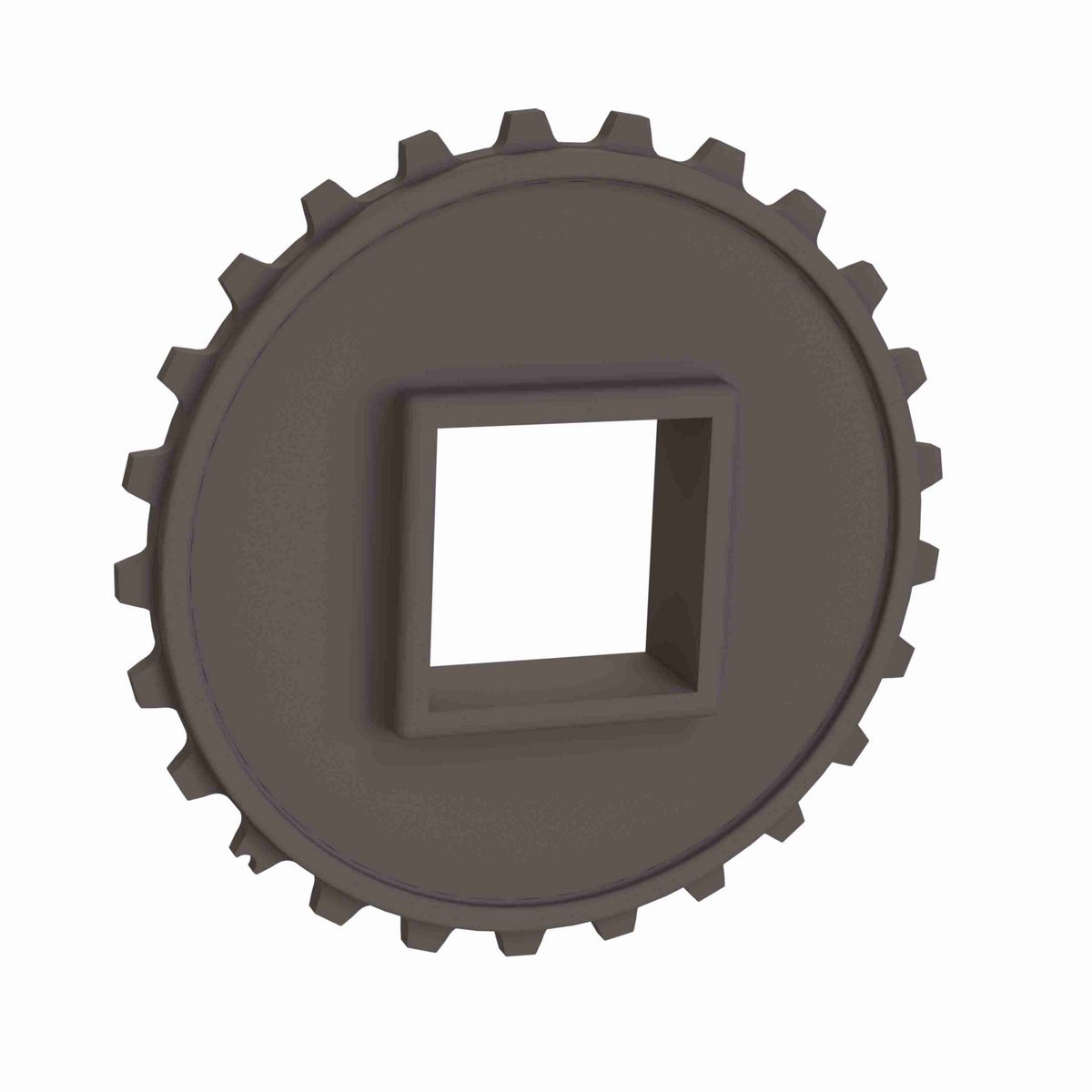 Rexnord 5930 Series Solid One Piece Molded Acetal Sprocket with 25 Teeth and a 2in Square Bore - 114-693-1