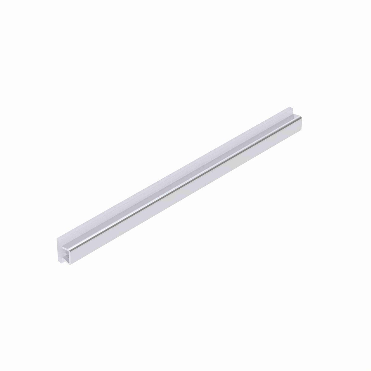 System Plast Wide Flat Guide Rail: 1"W X 0.69"H X 96"L White UHMW-PE - VG-SSWF-8