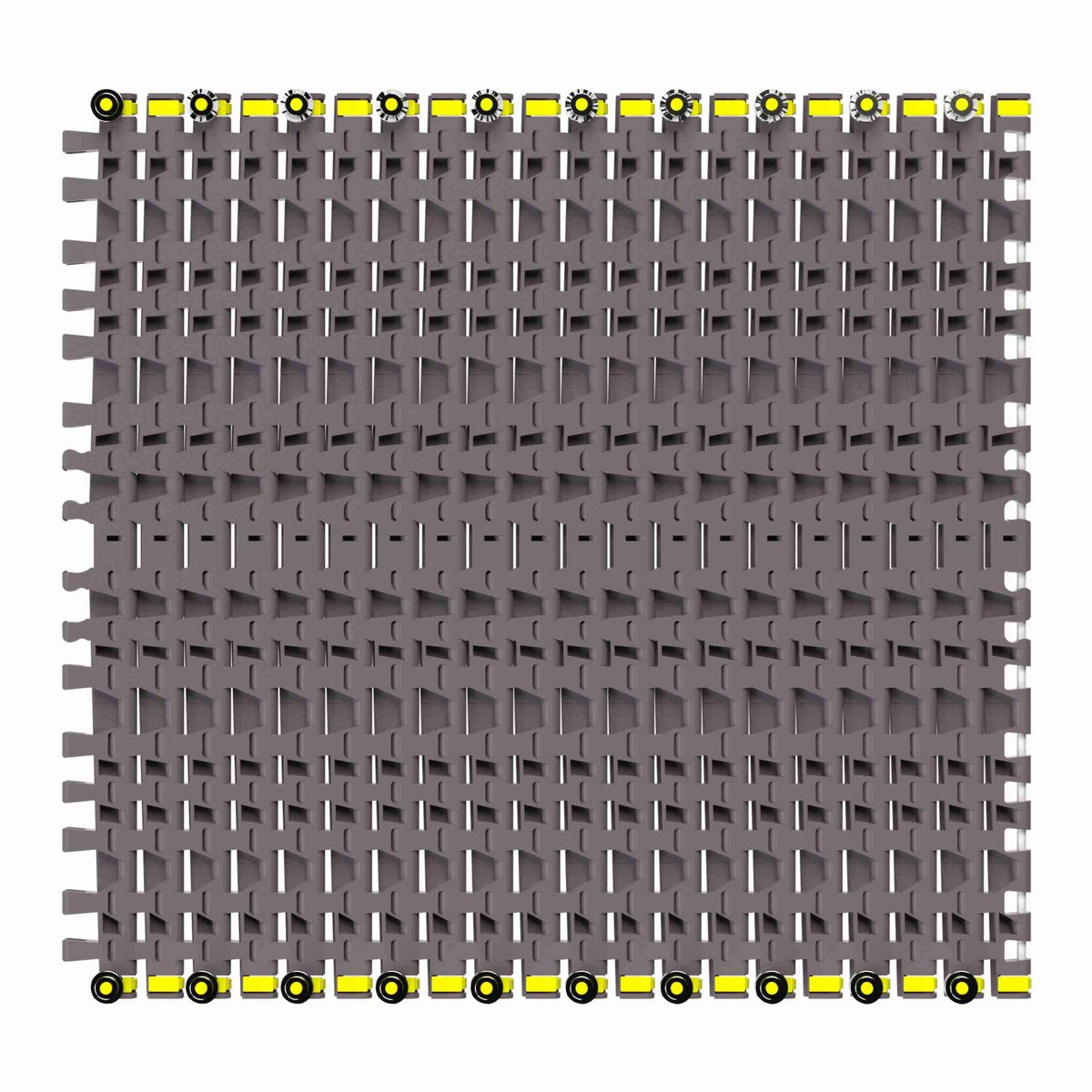 Rexnord 7956B Side-flexing Flush Grid, Material: Brown High Performance, Width: 24in, Pitch: 1.25in - 10324710
