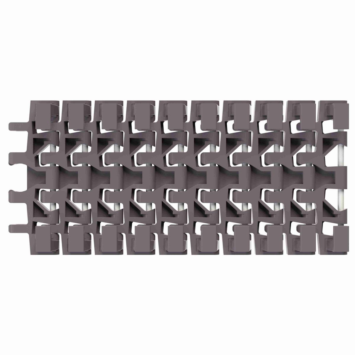 Rexnord 7956TAB Side-flexing Flush Grid, Material: Brown High Performance, Width: 6in, Pitch: 1.25in - 81449931