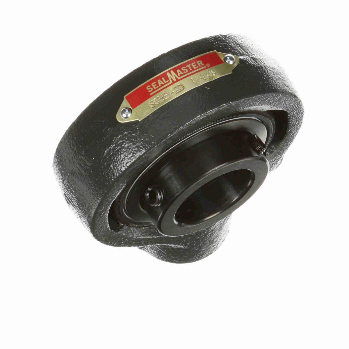 Sealmaster Mounted Cast Iron Hanger Unit Ball Bearing - 52100 Bearing Steel, Black Oxided - Setscrew Lock - SCHB-20