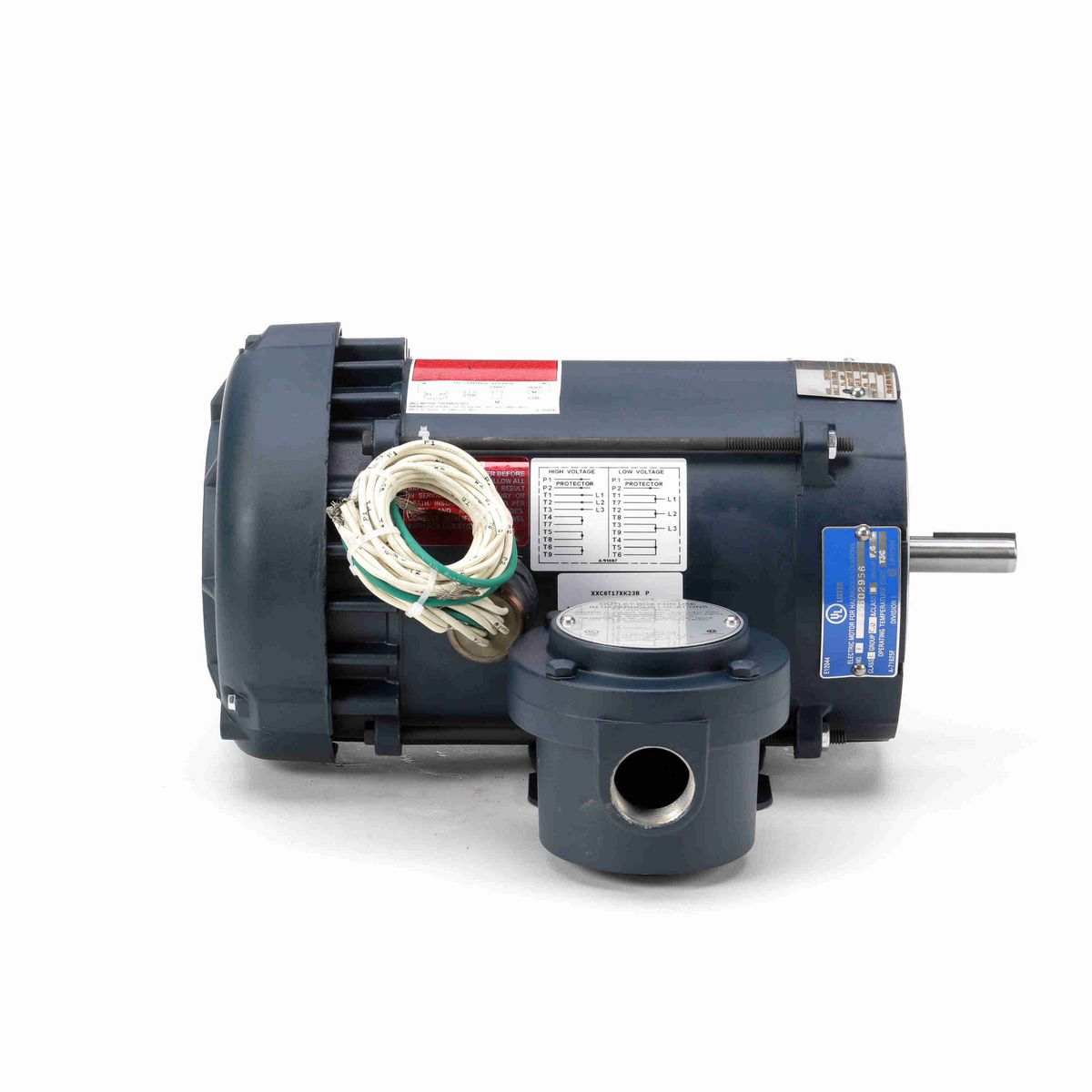 LEESON Explosion Proof Motor, 0.50 HP, 3 Ph, 60 Hz, 208-230/460 V, 1800 RPM, 56C Frame, EPFC - 116190.00