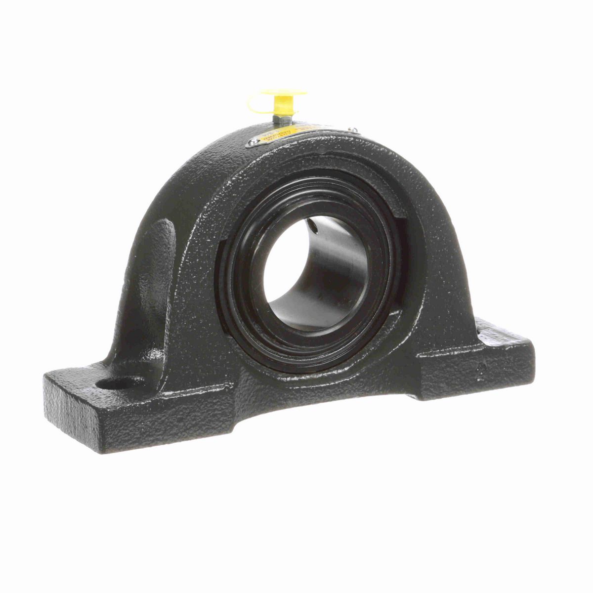 Sealmaster Mounted Cast Iron Two Bolt Pillow Block Ball Bearing - 52100 Bearing Steel, Black Oxided - Setscrew Lock - High Contamination - NP-28 DRT