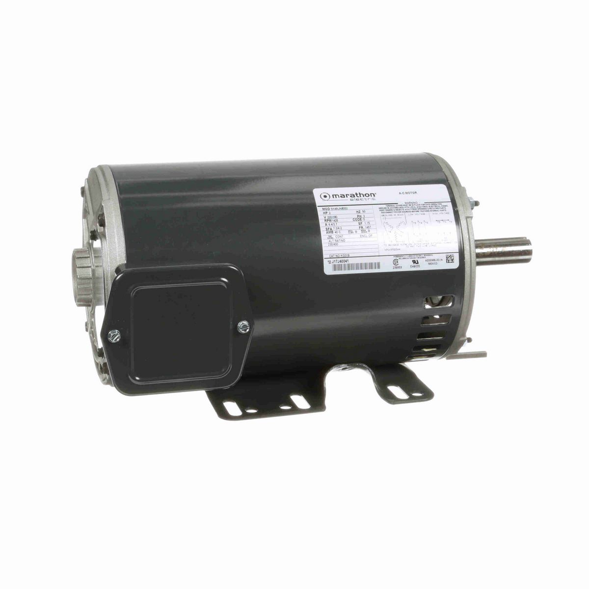 LEESON Other Purpose Motor, 2 HP, 3 Ph, 50 Hz, 220/380 V, 1500 RPM, 145T Frame, DP - KG319