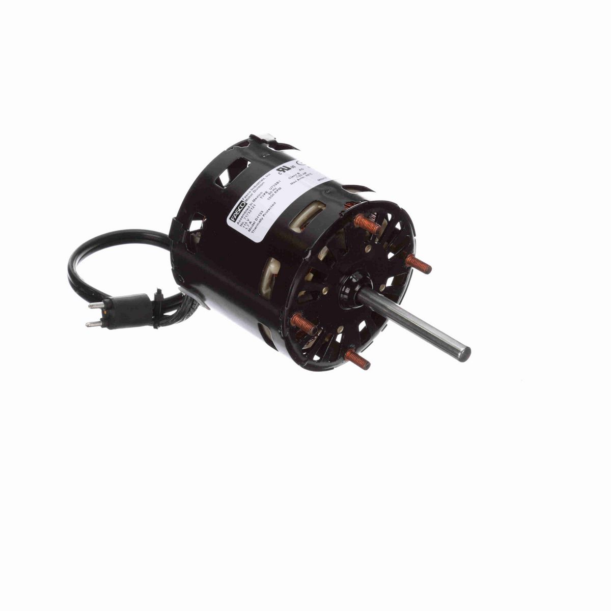 FASCO OEM Replacement Motor, 1/20 HP, 1 Ph, 60 Hz, 115 V, 1550 RPM, 1 Speed, 3.3" Diameter, OAO - D1133