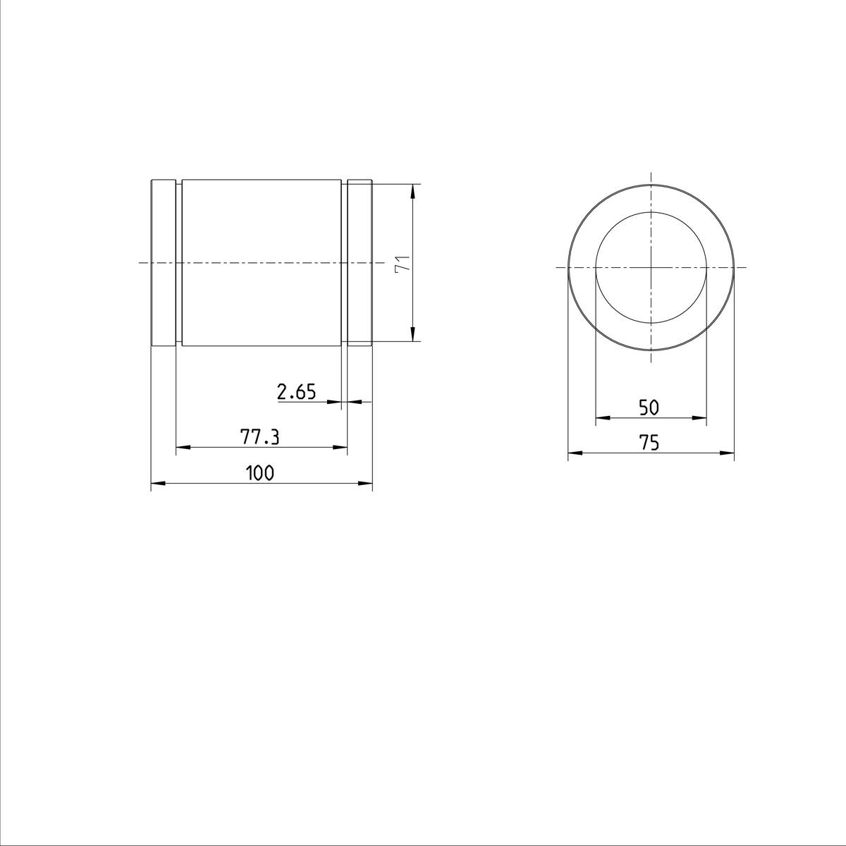 Стандартная линейная втулка Bosch Rexroth KBM-50-DD [R060205010]