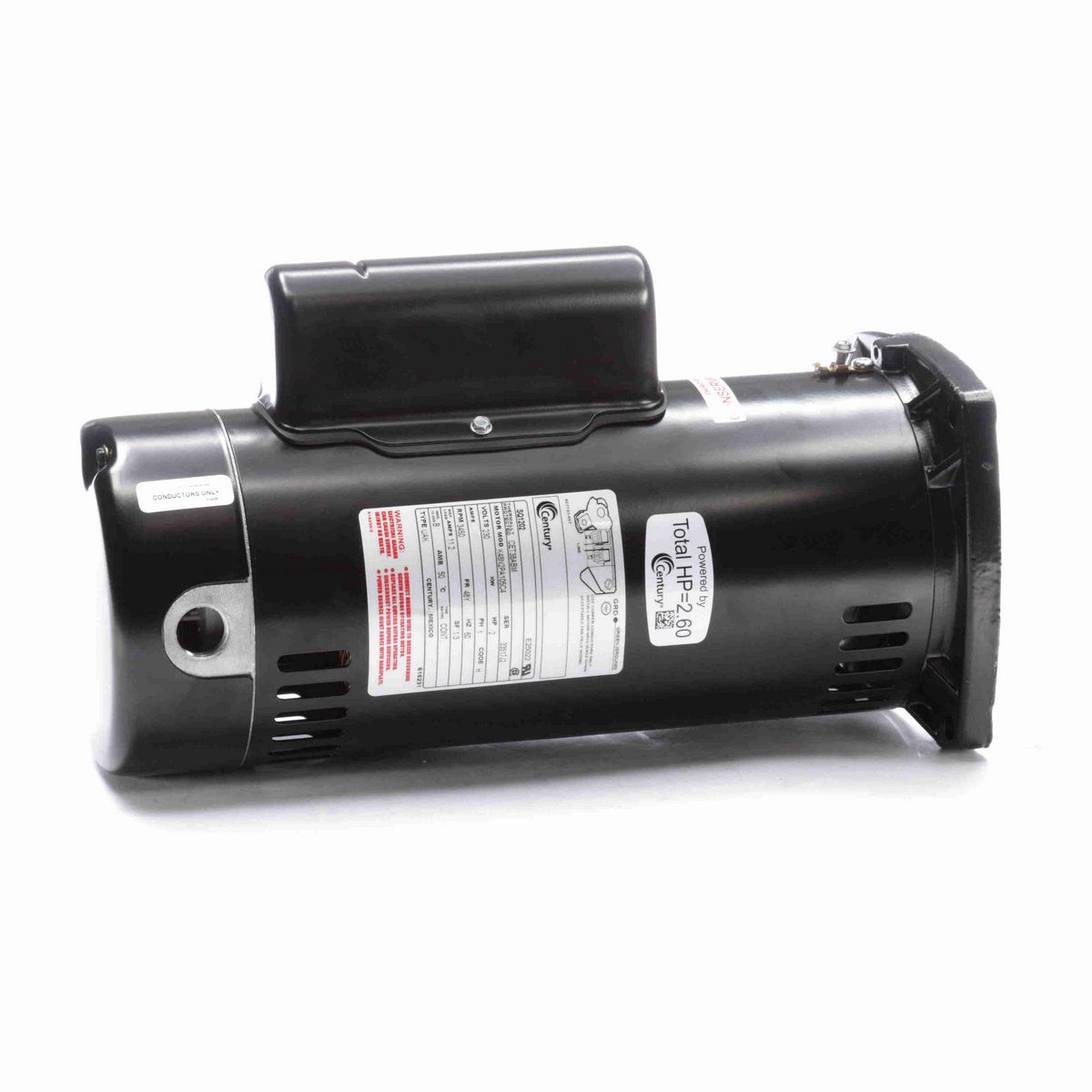 Century Pool Pump Motor, 2 HP, 1 Ph, 60 Hz, 230 V, 3600 RPM, 48Y Frame, ODP - SQ1202