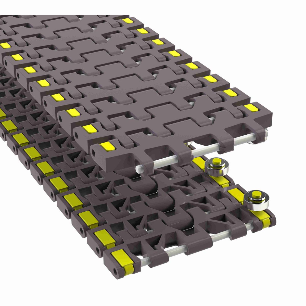 Rexnord 7956B Side-flexing Flush Grid, Material: Brown High Performance, Width: 6in, Pitch: 1.25in - 10343070