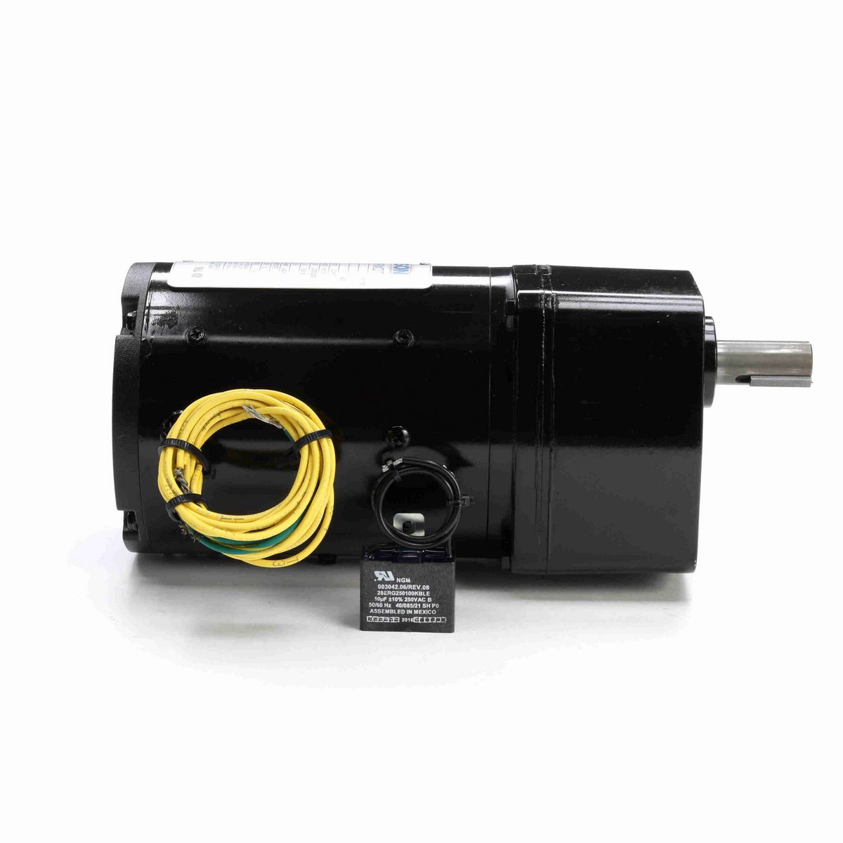 LEESON Parallel Shaft Gearmotor, 0.08 HP, 1 Ph, 60 Hz, 110 V, 14 RPM, L42Y Frame, TENV - 096002.00