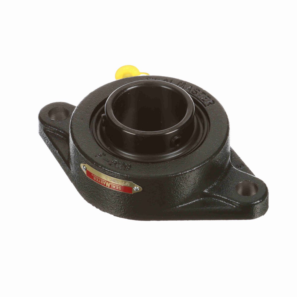 Sealmaster Mounted Cast Iron Two Bolt Flange Ball Bearing - 52100 Bearing Steel, Black Oxided - Setscrew Lock - SFT-32RC