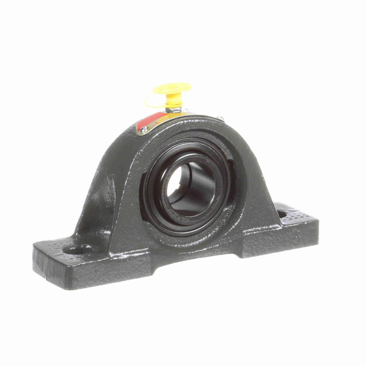 Sealmaster Mounted Cast Iron Two Bolt Pillow Block Ball Bearing - 52100 Bearing Steel, Black Oxided - Concentric Lock - NP-16T