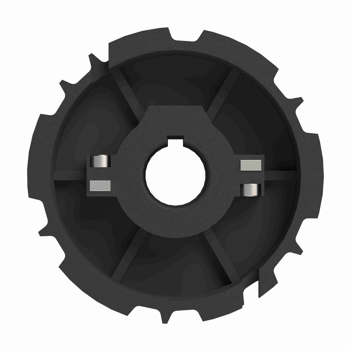 Rexnord 815 Series Split Molded Nylon Sprocket and a 23 Teeth with 1-1/4in Round Shaft-Ready Bore with Keyway & Setscrew - 614-55-3