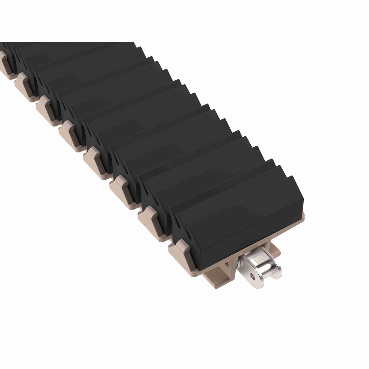 Rexnord 1873TAB SideGrip™ Side-flexing, Material: Tan Low Friction, Width: 3.75in, Pitch: 1.5in - 81426501