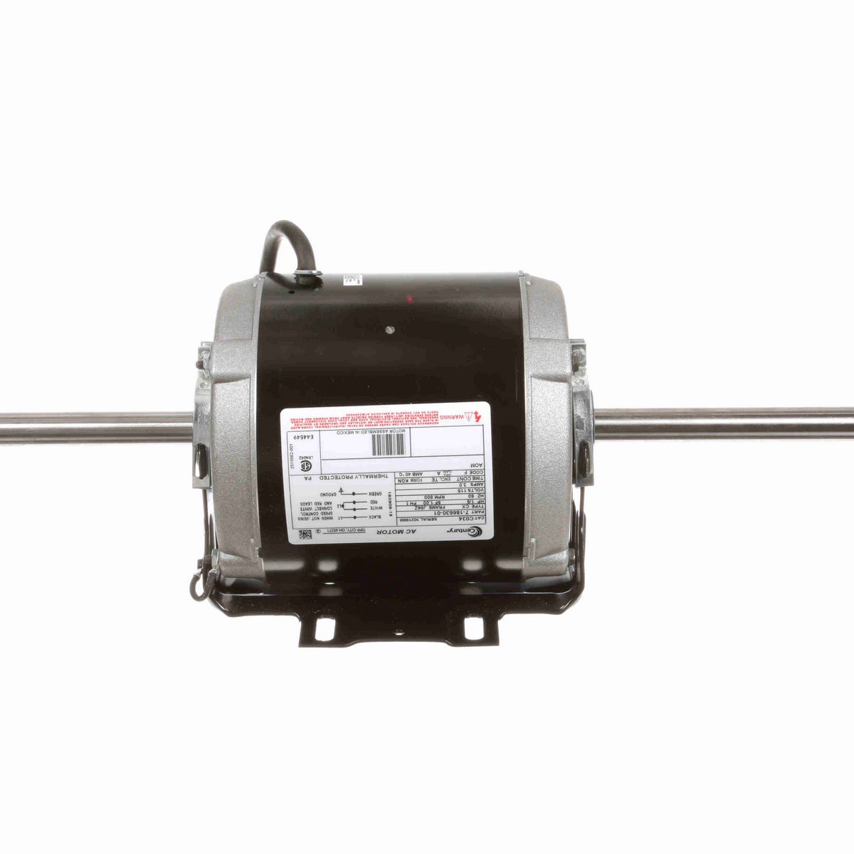 Century OEM Replacement Motor, 1/6 HP, 1 Ph, 60 Hz, 115 V, 900 RPM, J56Z Frame, TEAO - C034