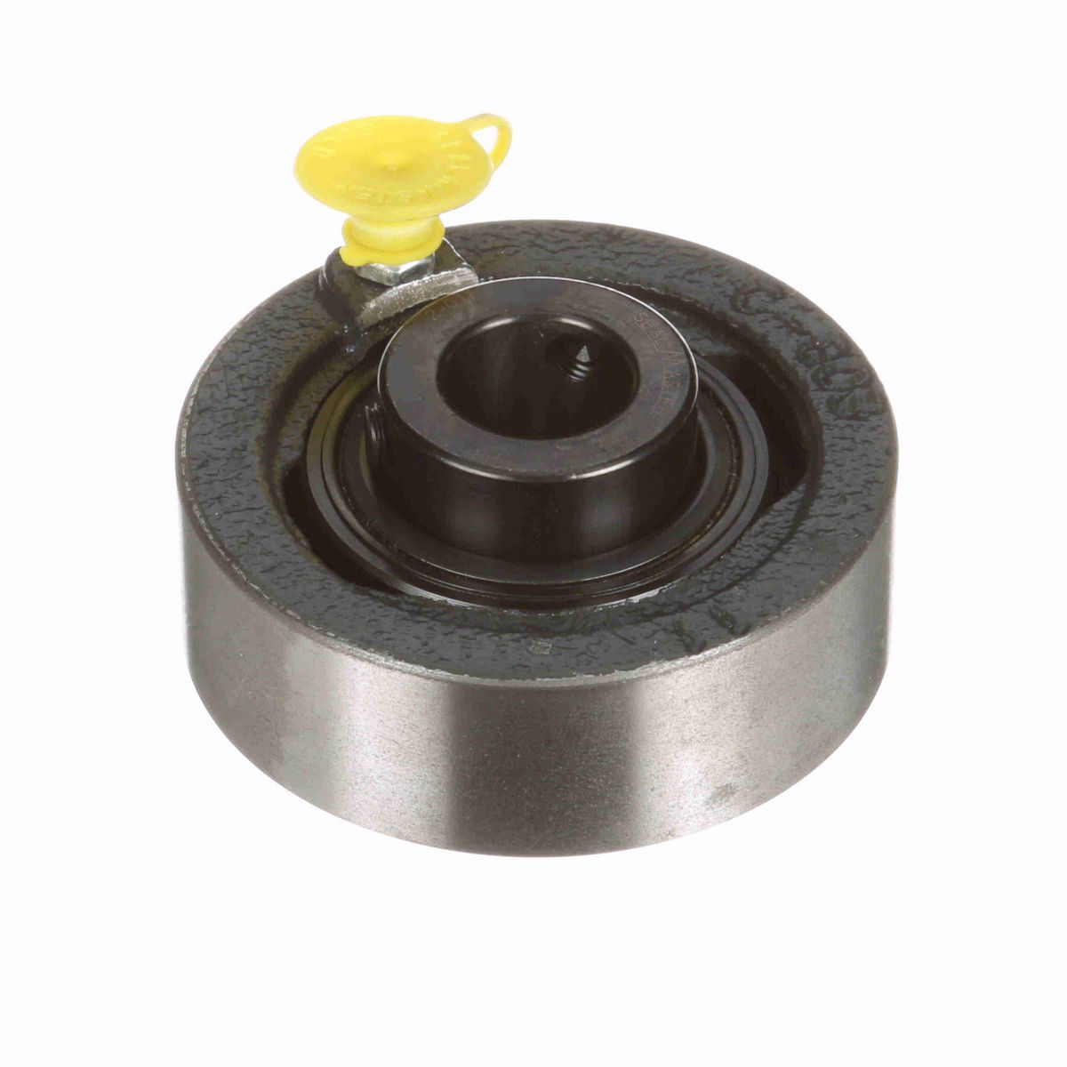 Sealmaster Mounted Cast Iron Cylindrical Cartridge Ball Bearing - 52100 Bearing Steel, Black Oxided - Setscrew Lock - SC-11