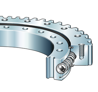 Опорно-поворотное устройство, подшипник с четырехточечным контактом, зубчатый венец на наружном кольце INA VSA200414-N-ZT