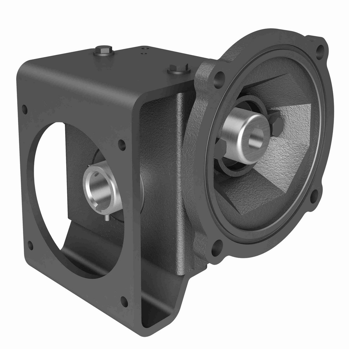 Hub City PowerCubeX Worm Gear Reducer Cast Iron Single-Reduction Worm Reducer - 186 7.5/1 L WR 56C .938