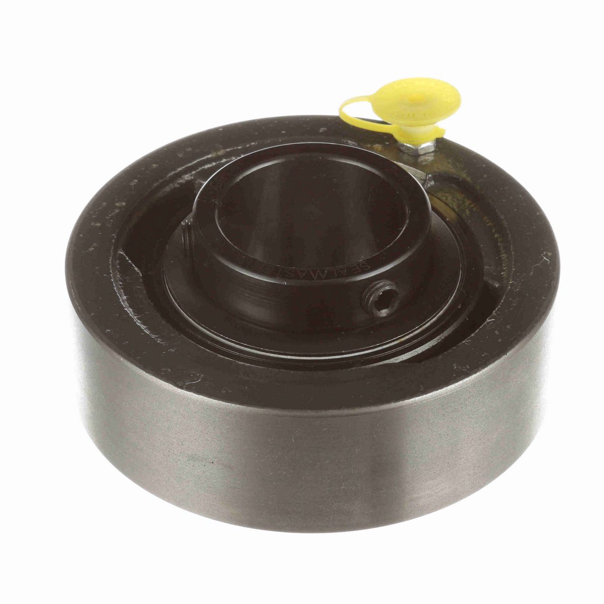 Sealmaster Mounted Cast Iron Cylindrical Cartridge Ball Bearing - 52100 Bearing Steel, Black Oxided - Setscrew Lock - SC-23
