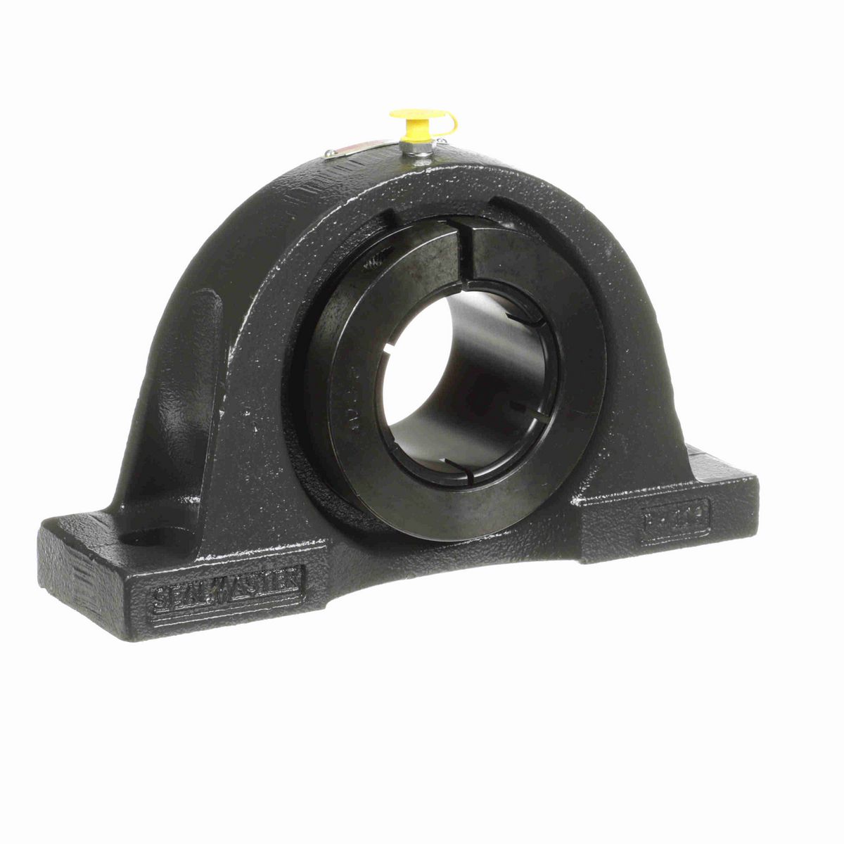 Sealmaster Mounted Cast Iron Two Bolt Pillow Block Ball Bearing - 52100 Bearing Steel, Black Oxided - Concentric Lock - NP-38T