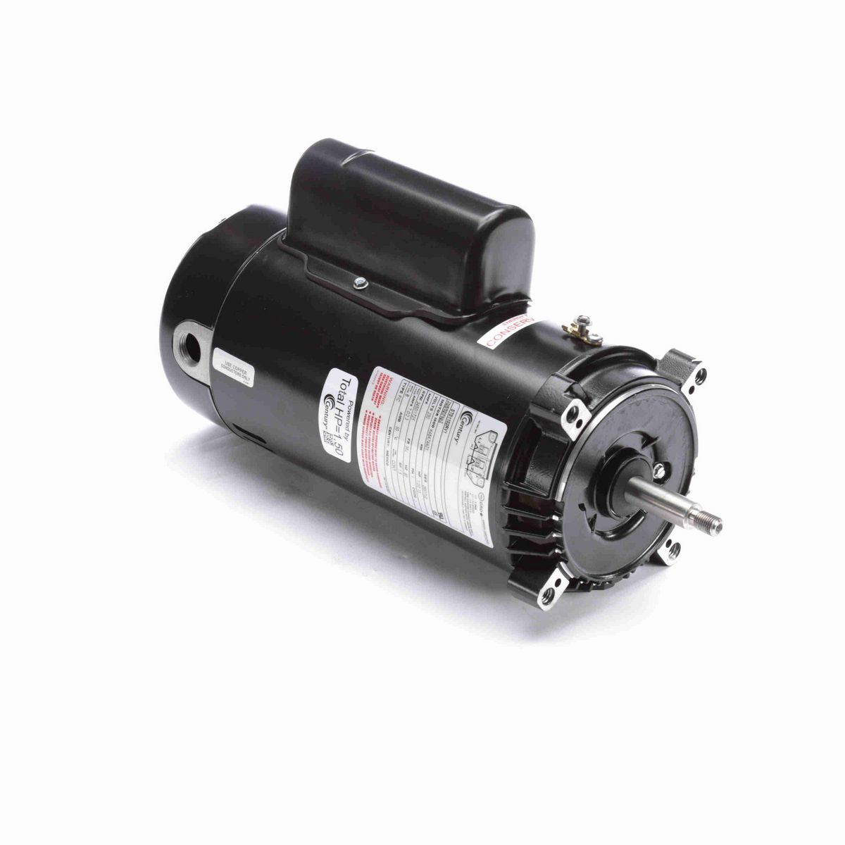Century Pool Pump Motor, 1.0/0.13 HP, 1 Ph, 60 Hz, 230 V, 3600 RPM, 56J Frame, ODP - STS1102RV1