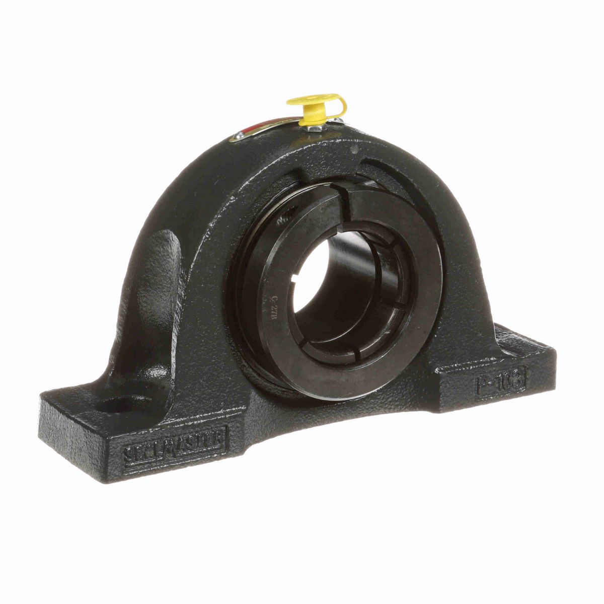 Sealmaster Mounted Cast Iron Two Bolt Low Base Pillow Block Ball Bearing - 52100 Bearing Steel, Black Oxided - Concentric Lock - NPL-27T