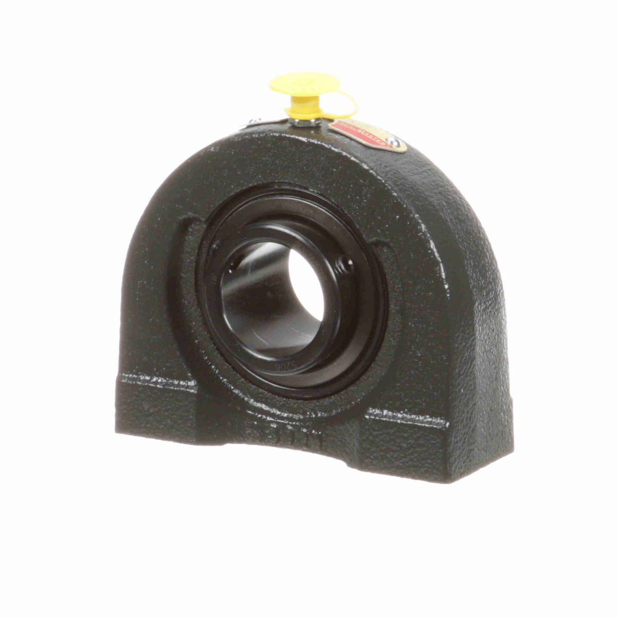 Sealmaster Mounted Cast Iron Tapped Base Pillow Block Ball Bearing - 52100 Bearing Steel, Black Oxided - Setscrew Lock - TB-206