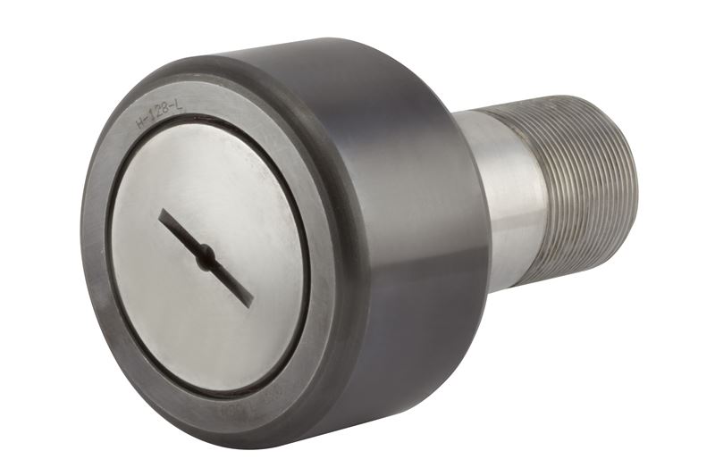 Игольчатый опорный ролик с цапфой RBC H128L, цилиндрический, повышенной грузоподъемности, с уплотнением, со шлицем под отвёртку