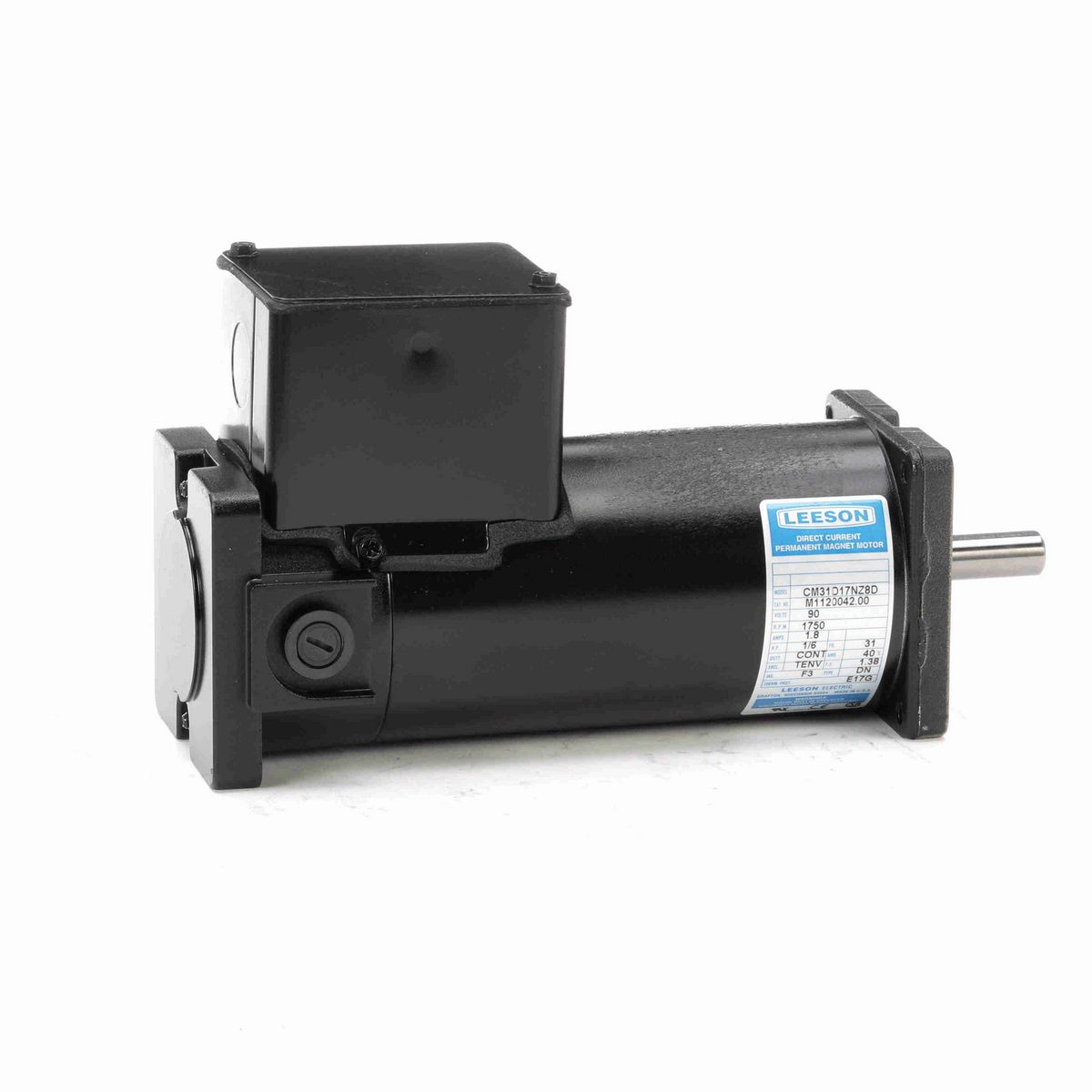 LEESON Sub-Fractional Motor, 0.17 HP, 90 V, 1750 RPM, 31 Frame, TENV - M1120042.00