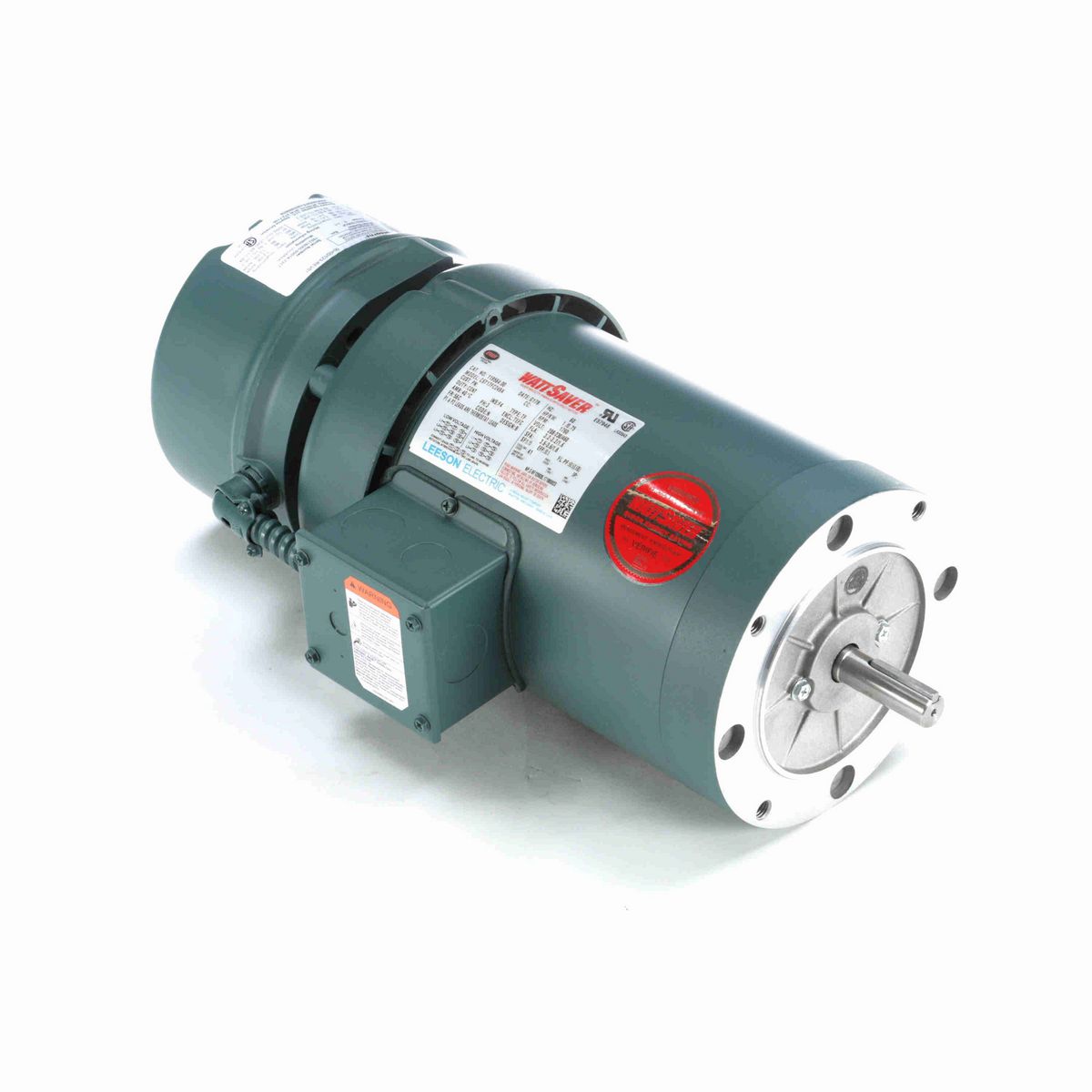 LEESON Brake Motor, 1 HP, 3 Ph, 60 Hz, 230/460 V, 1800 RPM, 56C Frame, TEFC - 119564.00